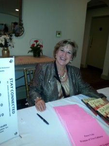 The merch table - selling books.