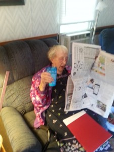 Mom and the newspapers