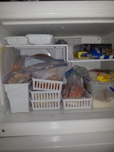 Individual packets in freezer