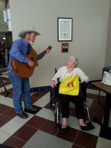 KR Wood and Mom singing Moon River