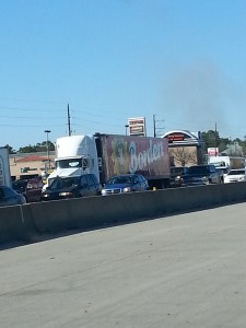 Truck traffic on I-45